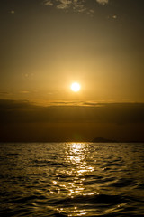 Saaidia sunset beach and waves and rocks