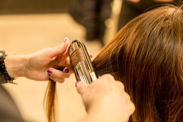 Fototapeta premium Young women doing makeup , old-fashioned. Backstage.
