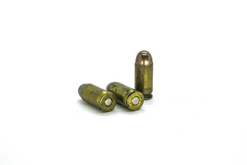 Studio shot of Bullet Ammo isolated in white background