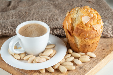 Almond Muffin and Coffee