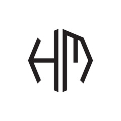 two letter HM octagon logo