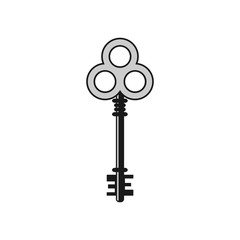 Vintage Key. Vector illustration, EPS10