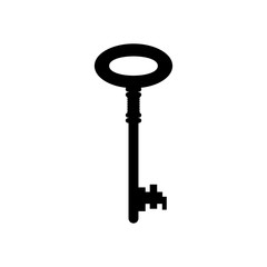 Vintage Key. Vector illustration, EPS10