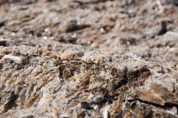 mountain stone on a hot summer