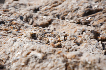 mountain stone on a hot summer