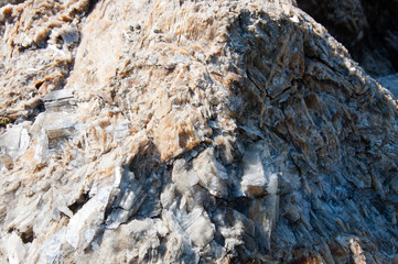 mountain stone on a hot summer