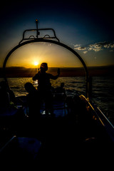 Party in Saaidia sunset beach and waves and rocks