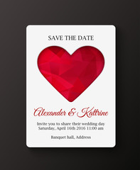 Save the date card template