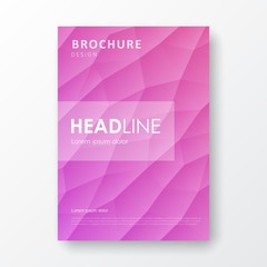 Brochure design with geometric background