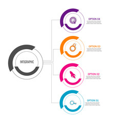 Fototapeta premium creative timeline infographic template element for diagram,workflow,process,presentation, data chart with modern concept design