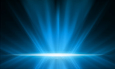 Abstract smooth light blue perspective background. Vector illustration.