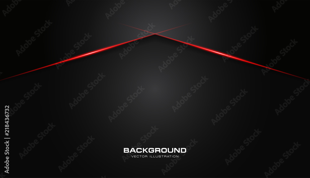 Poster abstract metallic red shiny color black frame layout modern tech design vector template background
