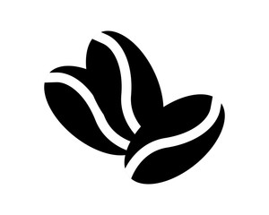 black coffee beans image vector icon logo