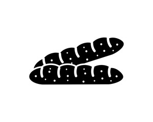 black Bread image vector icon