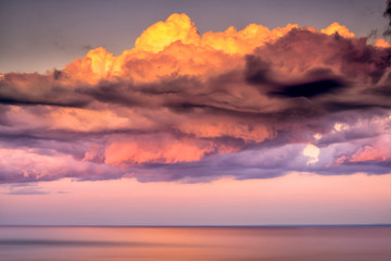 Fantastic sunset clouds at Lake Superior