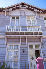 Purple House in Valparaiso, Chile