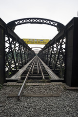 Single track railway Victoria Bridge located at Kuala Kangsar, lies beside Sungai Perak, Malaysia