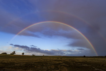 Fototapeta na wymiar double rainbow