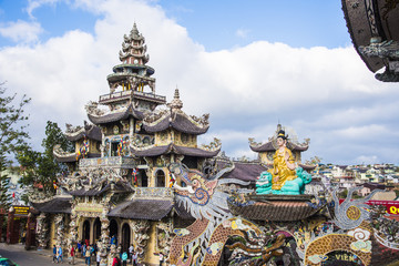 The amazing Linh Phuoc pagoda at Dalat, Vietnam