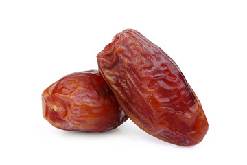 dried date fruits isolated on white background