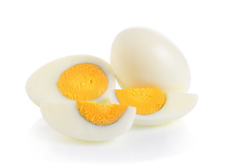 boiled egg isolated on white background