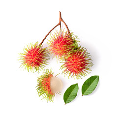 rambutan isolated on white background