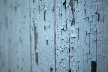 Old white paint on the fence