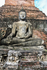 Fototapeta premium budha in Sukhothai Historical Park, Sukhothai, Thailand