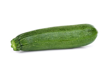 fresh whole zucchini cucumber isolated on white background