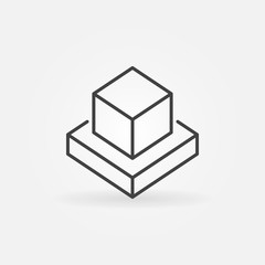 Augmented Reality cubes vector concept outline icon