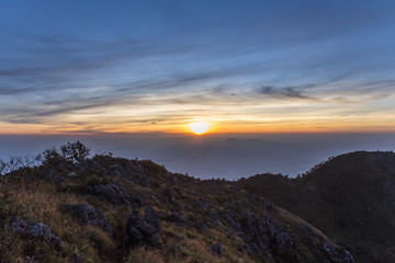 Morning mist on Doi Luang Chiang Dao, Chiang Mai (Thailand)
