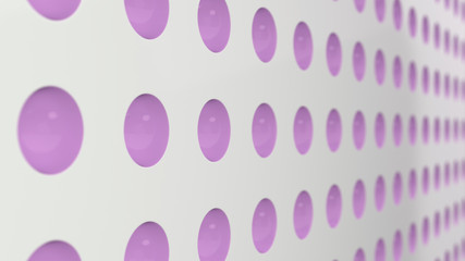 Pattern of hemisphere indents