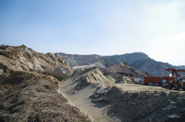 A Construction Site in the Mountain Area