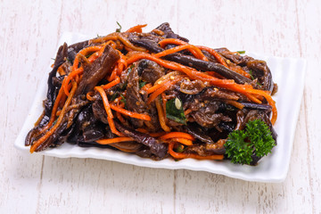 Pickled eggplant with vegetables