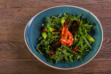 Seafood salad with avocado