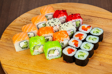 Japan sushi and roll