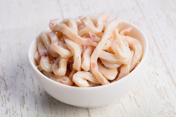 Delicious squid meat