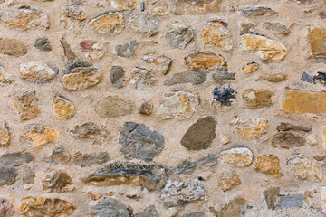 surface of ancient wall of natural stone