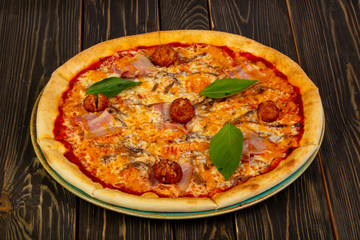 Pizza with bacon
