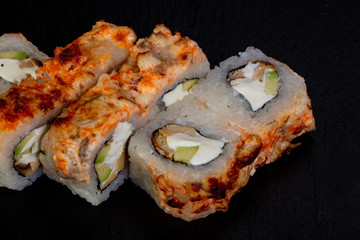 Japanese roll with salmon