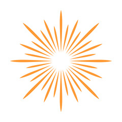 New Year or Independence Day celebration fireworks flat vector icon for apps and websites