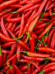Closeup shot of Chill peppers as background