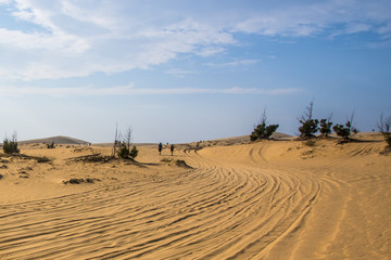 Fototapeta na wymiar white sand dune Muine, Vietnam