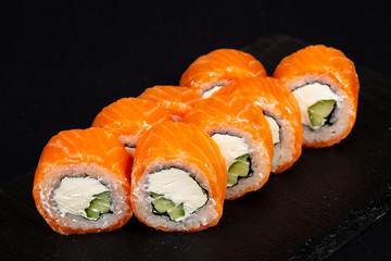 Japanese roll with salmon