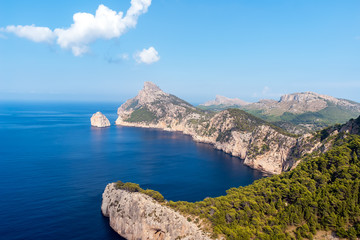 Fototapeta na wymiar Beautiful Mirador es Colomer in Cap de Formentor - Mallorca, Spain
