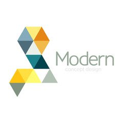 Triangle shape design abstract business logo icon design. Company logotype branding emblem idea