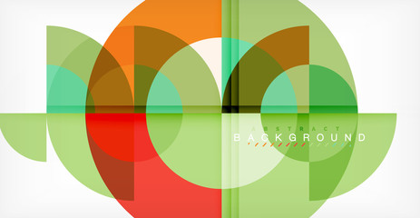 Fototapeta premium Minimal circle abstract background design, multicolored template for business or technology presentation or web brochure cover layout, wallpaper