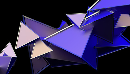 Abstract 3d rendering of geometric shapes. Modern background design for poster, cover, branding, banner, placard.