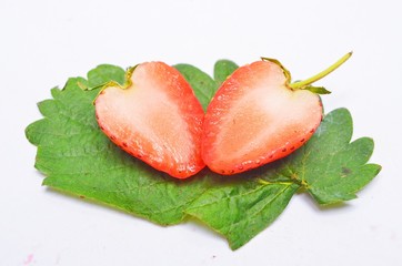 strawberry on white background