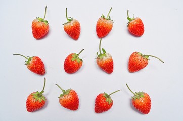 strawberry on white background